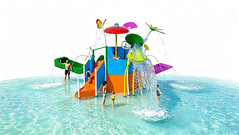 Kids Mini Water Play Structure For Water Park