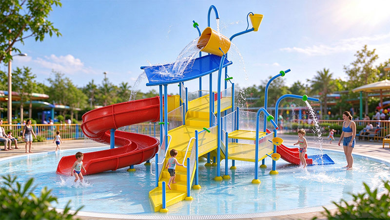Mô hình nhà chơi nước Aqua House-9 Rainbow Water Play House